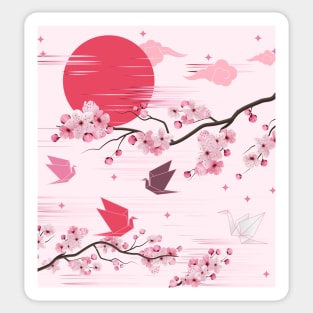 Cherry Blossoms Aesthetic Sticker